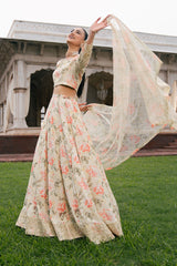 CITRUS BURST-3PC SILK EMBROIDERED PRET