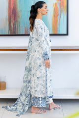 WHIMSICAL TEAL-3PC (SHIRT, TROUSER & DUPATTA)