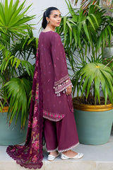 FLORAL MUSE-3PC SATIN PRINTED SUIT