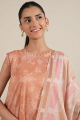 CORAL CRUSH-3PC PRINTED LAWN SUIT