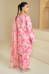 SHADED PINK-3 PIECE LAWN SUIT