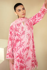 SHADED PINK-3 PIECE LAWN SUIT