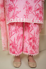 SHADED PINK-3 PIECE LAWN SUIT