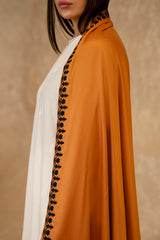 TANGERINE EMBROIDERED SHAWL