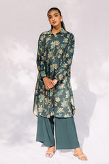 TEAL AURA-2PC LINEN SUIT