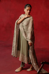 WHISPER SPRAY-4 PIECE CHIFFON EMBROIDERED SUIT