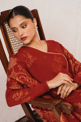 GOLDEN OCHRE-3 PIECE JACQUARD SUIT