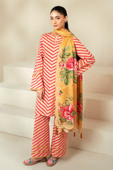 GOLDEN ROSADO-3 PIECE LAWN SUIT