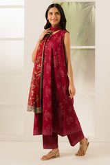 CARMINE FLORET-3 PC PRINTED LAWN SUIT