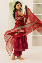 CARMINE FLORET-3 PC PRINTED LAWN SUIT