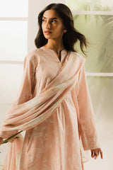 CORAL DUST-3 PC PRINTED LAWN SUIT