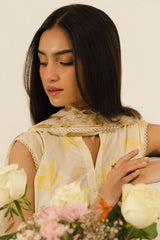 MUSTARD MELODY-3 PC PRINTED LAWN SUIT