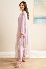 LAVENDER DUSK-3PC (SHIRT, TROUSER & DUPATTA)