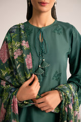PINE GREEN-2PC (SHIRT & DUPATTA)