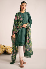 PINE GREEN-2PC (SHIRT & DUPATTA)
