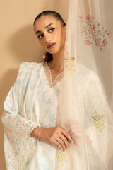 VANILLA ICE- 3PC EMBROIDERED LAWN SUIT