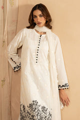 MUTED PEARL- 3PC EMBROIDERED LAWN SUIT