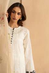MUTED PEARL- 3PC EMBROIDERED LAWN SUIT