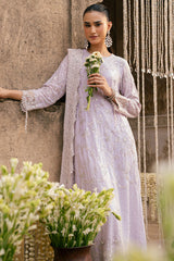 LAVENDER GLAM-3PC CHIFFON EMBROIDERED PRET