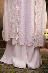 LAVENDER GLAM-3PC CHIFFON EMBROIDERED PRET