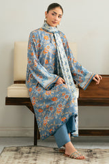 BLUE GLASS-3PC (SHIRT, TROUSER & DUPATTA)