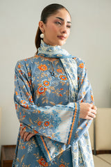 BLUE GLASS-3PC (SHIRT, TROUSER & DUPATTA)