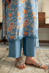 BLUE GLASS-3PC (SHIRT, TROUSER & DUPATTA)