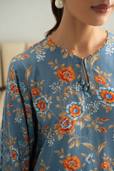 BLUE GLASS-3PC (SHIRT, TROUSER & DUPATTA)