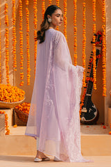 LILAC WHISPER-2 PIECE ORGANZA EMBROIDERED SUIT