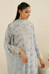 BALLARD BLUE -3PC SILK  EMBROIDERED SUIT