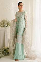 PRISTINE MINT-4PC ORGANZA EMBROIDERED SUIT