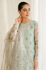 PRISTINE MINT-4PC ORGANZA EMBROIDERED SUIT