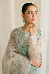 PRISTINE MINT-4PC ORGANZA EMBROIDERED SUIT