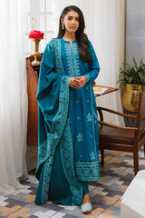 ETHNIC GROOVE-3PC KHADDAR EMBROIDERED SUIT