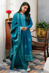 ETHNIC GROOVE-3PC KHADDAR EMBROIDERED SUIT