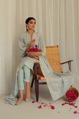 BLUE IVY-3PC CHIKAN KARI LAWN SUIT
