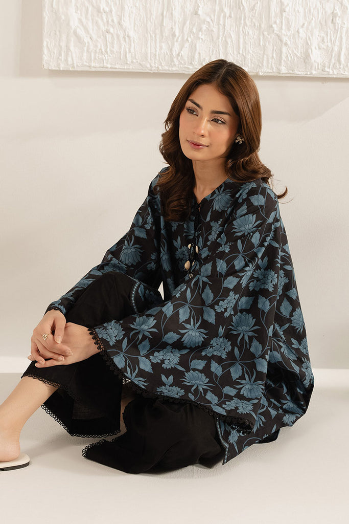 BLACK CHARM PRINTED LAWN SHIRT