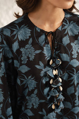BLACK CHARM PRINTED LAWN SHIRT