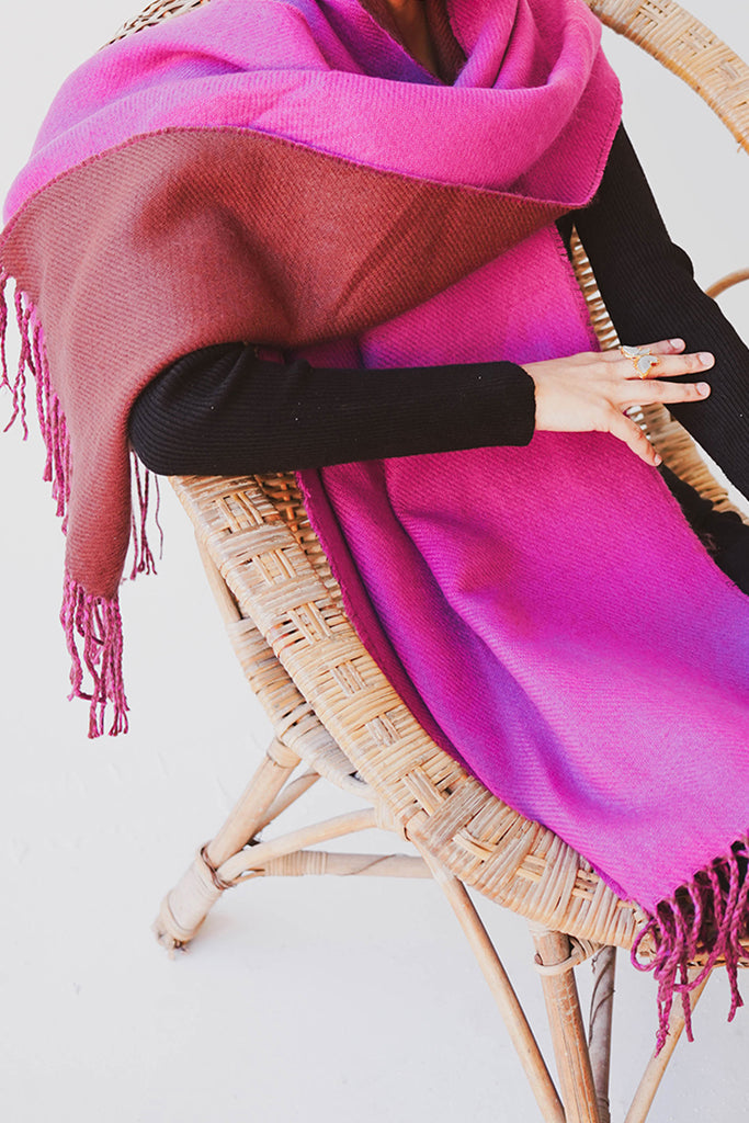 FUSCHIA SPLENDOUR SHAWL