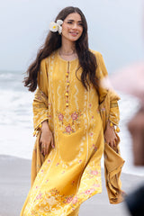 ROSETTE BLISS-3PC SATIN EMBROIDERED SUIT
