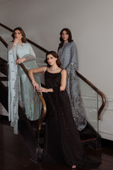 ONYX DREAM-4PC ORGANZA EMBROIDERED SUIT
