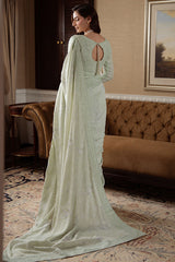SOFT MELLOW-4PC CHIFFON EMBROIDERED SUIT