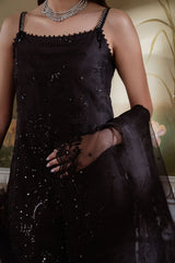 ONYX DREAM-4PC ORGANZA EMBROIDERED SUIT