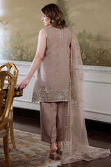 SILVER MINK-4PC ORGANZA EMBROIDERED PRET