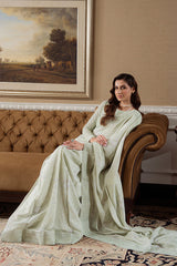 SOFT MELLOW-4PC CHIFFON EMBROIDERED SUIT