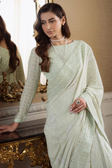 SOFT MELLOW-4PC CHIFFON EMBROIDERED SUIT