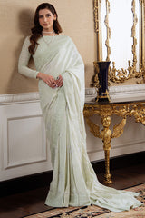 SOFT MELLOW-4PC CHIFFON EMBROIDERED SUIT