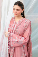 VINTAGE AURA-3PC SATIN EMBROIDERED SUIT