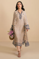 SOFT PETUNIA-3PC (SHIRT, TROUSER & DUPATTA)