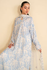 FROSTED FLORA-2PC (SHIRT & DUPATTA)
